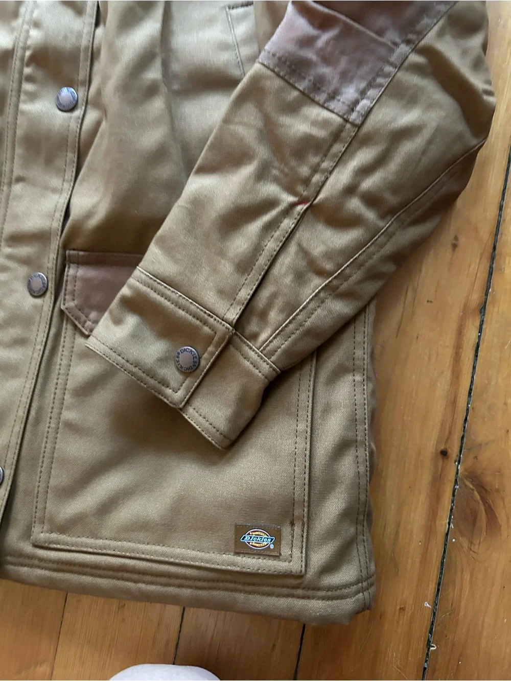 NWT Dickies brown tan women’s waxed canvas chores coat xl